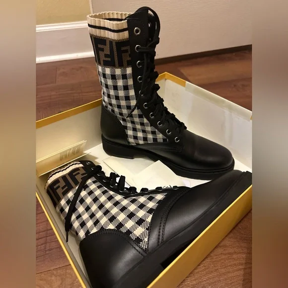 Fendi combat boot hot sale